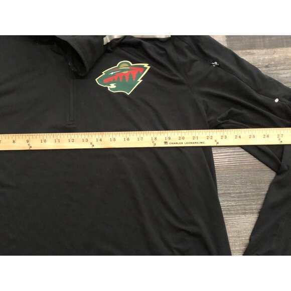 Fanatics Minnesota Wild Mens XL Black 1/4 Zip Pullover NHL - Picture 5 of 6